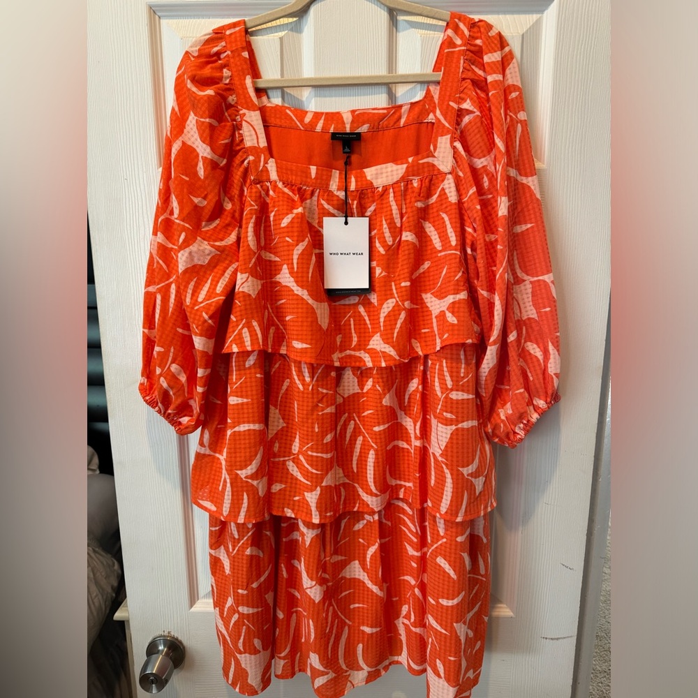 Cuffed long sleeve flowy dress